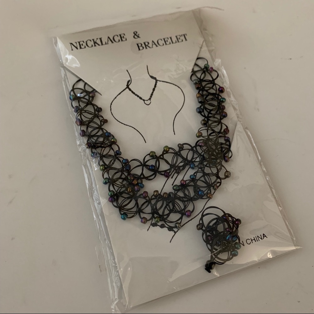 Set of TWO Chocker Necklace, Bracelet & Ring Packs